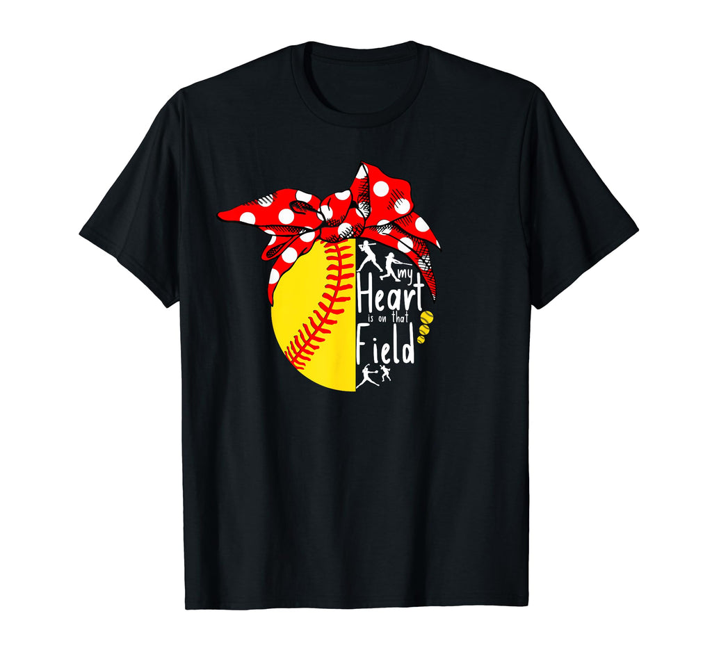 My Heart Is That Field Baseball Softball T-Shirt - Graphic Print Men Women - T-Shirt, Sweatshirt, Hoodie