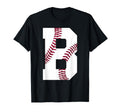 B Baseball Initial Personalized Letter T-Shirt - Streetwear Style Unisex - T-Shirt, Sweatshirt, Hoodie