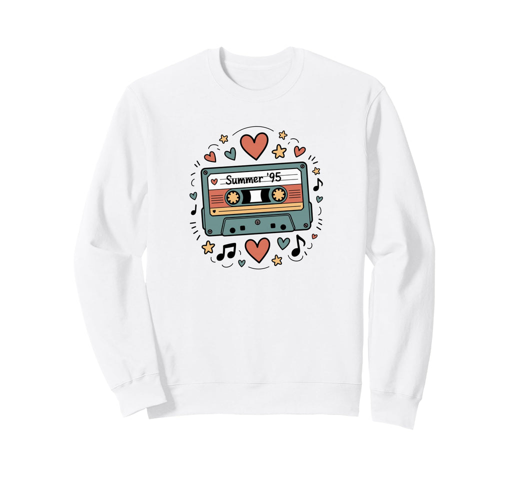 Summer 95 Cassette Tape Sweatshirt - Aesthetic Graphic for Adults - T-Shirt, Sweatshirt, Hoodie