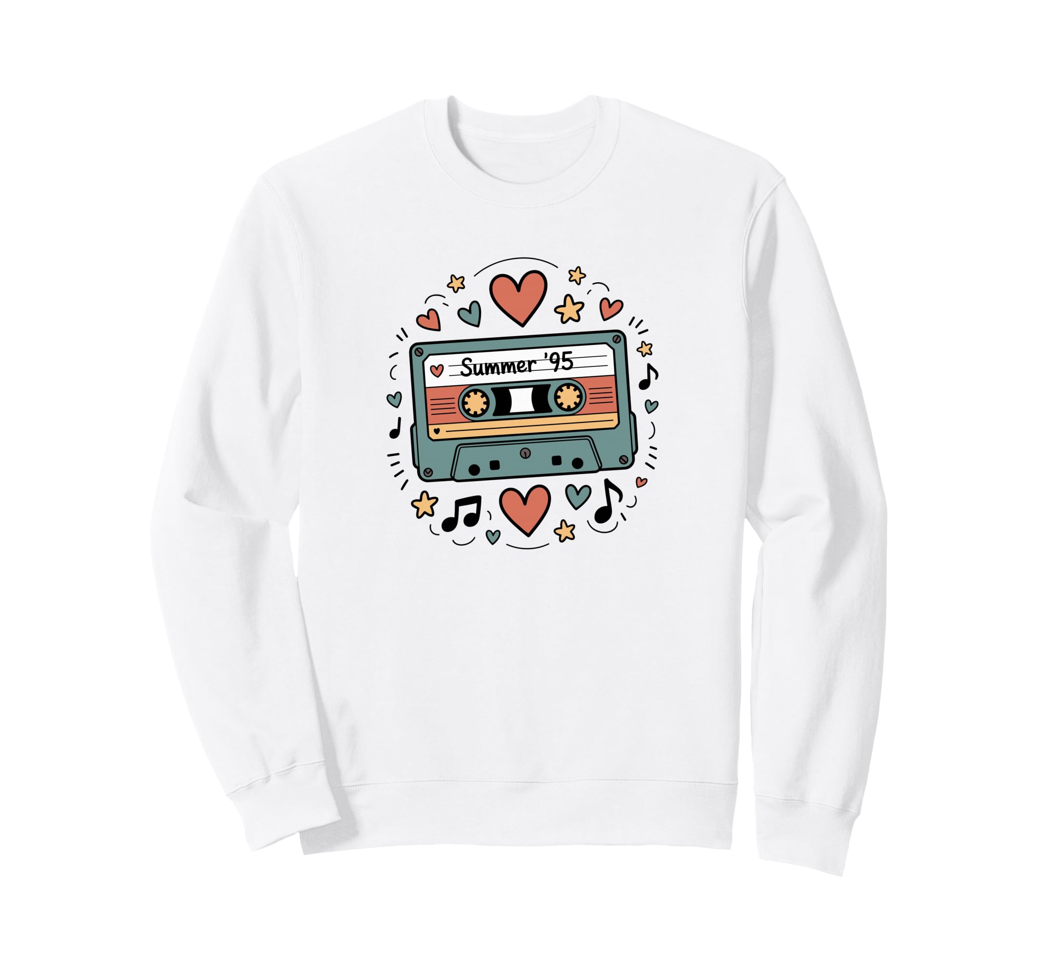 Summer 95 Cassette Tape Sweatshirt - Aesthetic Graphic for Adults - T-Shirt, Sweatshirt, Hoodie