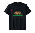 California State Flag Distressed T-Shirt - Graphic Print Men Women - T-Shirt, Sweatshirt, Hoodie