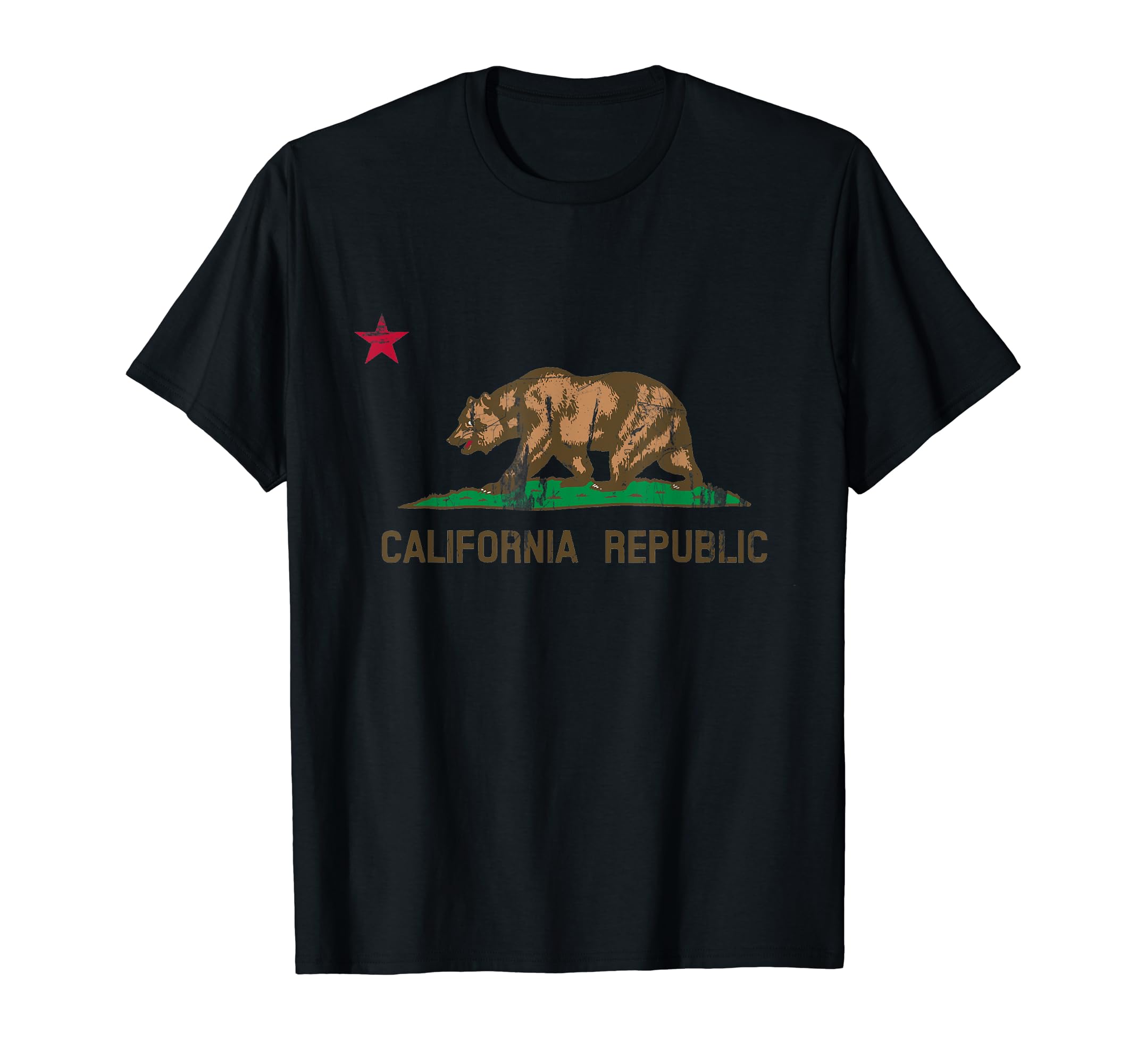 California State Flag Distressed T-Shirt - Graphic Print Men Women - T-Shirt, Sweatshirt, Hoodie