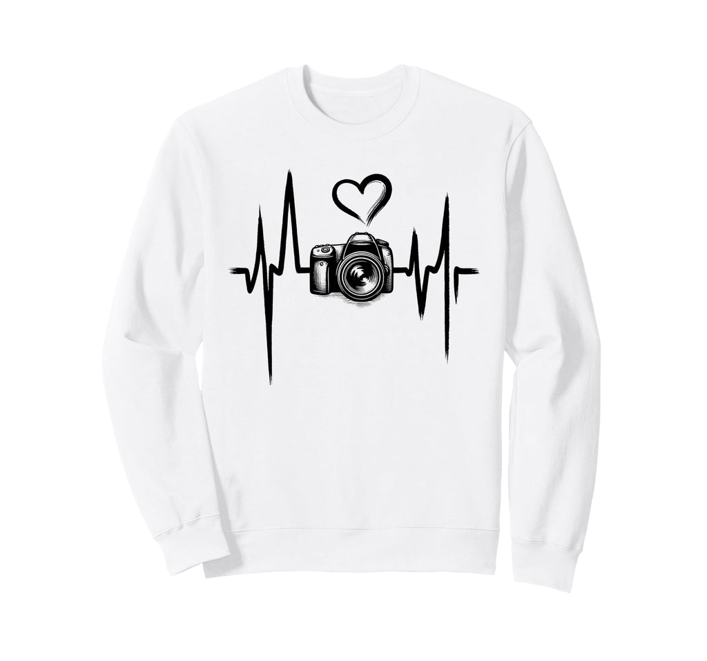 Camera Heartbeat Photography Lover Sweatshirt - Streetwear Style Men Women - T-Shirt, Sweatshirt, Hoodie