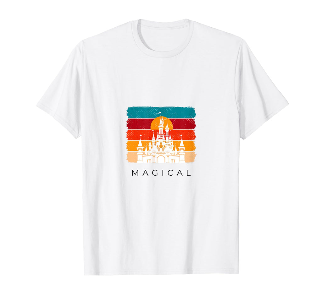 Magical Castle Sunset Theme Park T-Shirt - Fun Novelty Design Unisex - T-Shirt, Sweatshirt, Hoodie