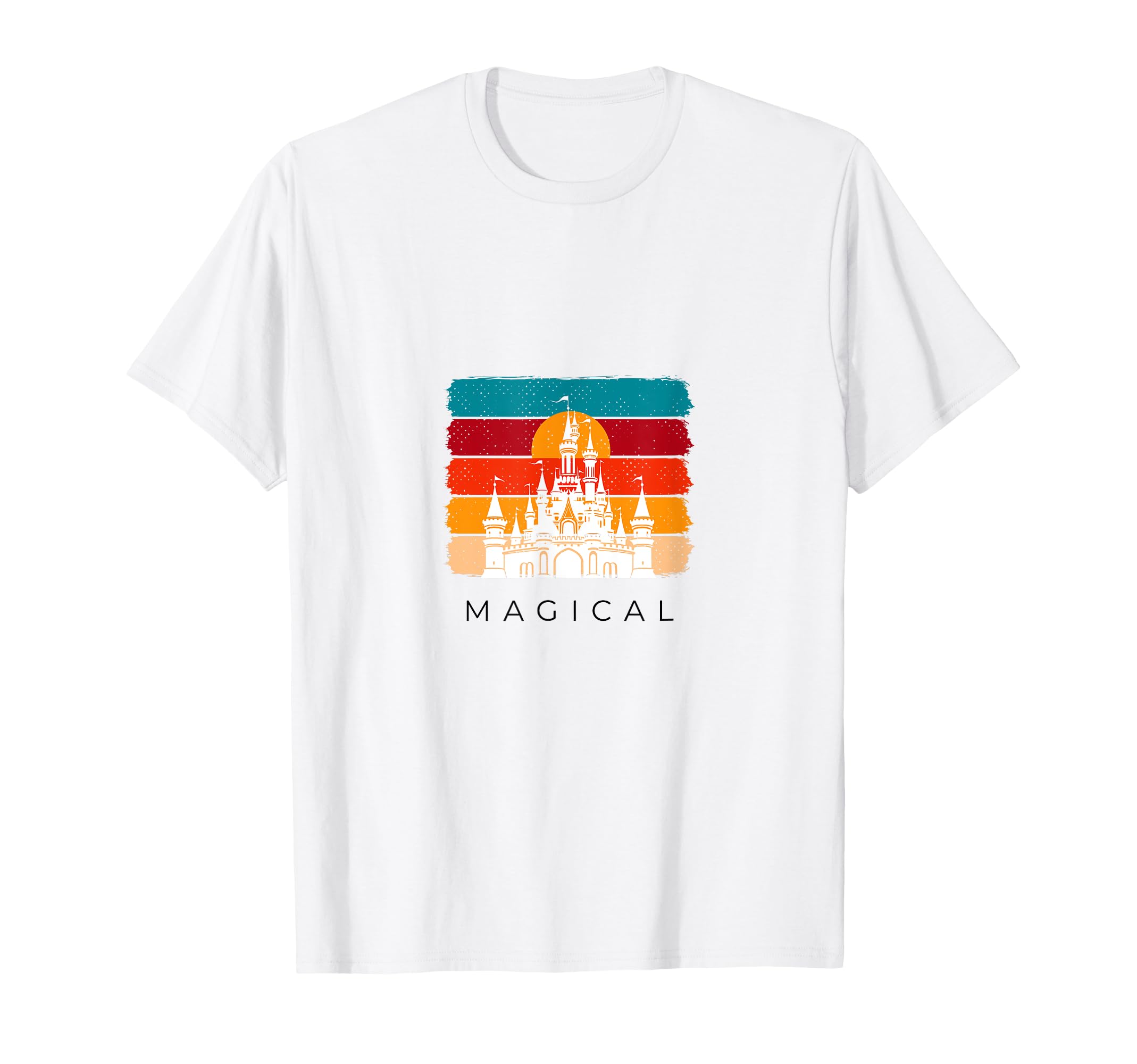 Magical Castle Sunset Theme Park T-Shirt - Fun Novelty Design Unisex - T-Shirt, Sweatshirt, Hoodie