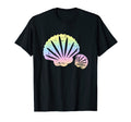 Pastel Rainbow Seashell Silhouette T-Shirt - Aesthetic Graphic Men Women - T-Shirt, Sweatshirt, Hoodie