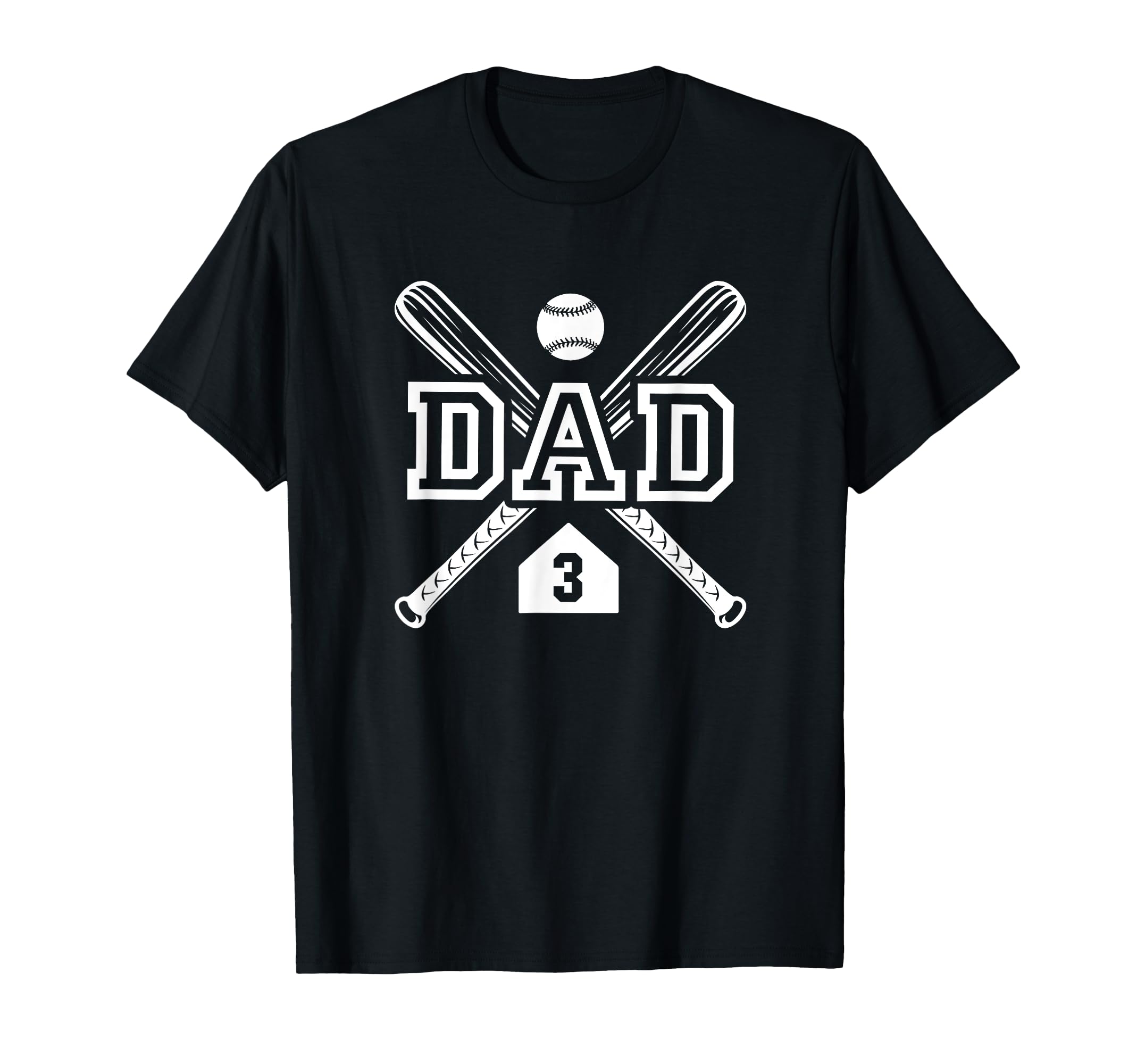 Baseball Dad Softball Dad 3 Jersey T-Shirt - Custom Art Print Men Women - T-Shirt, Sweatshirt, Hoodie