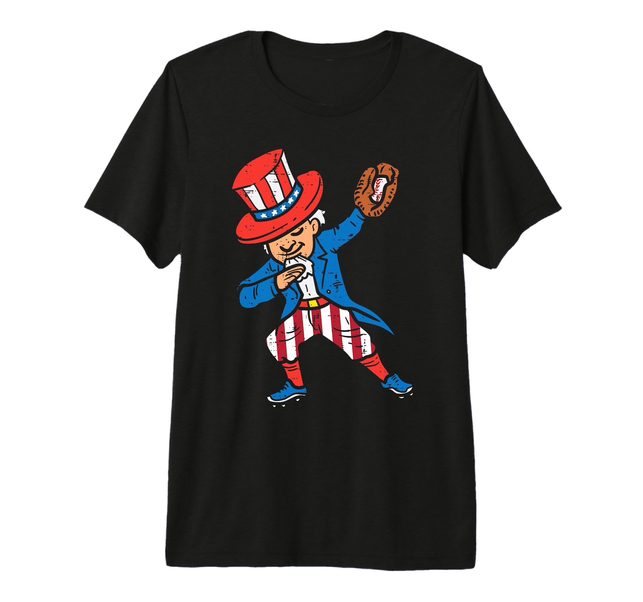 Uncle Sam Dab Baseball 4Th July T-Shirt - Aesthetic Graphic for Adults - T-Shirt, Sweatshirt, Hoodie
