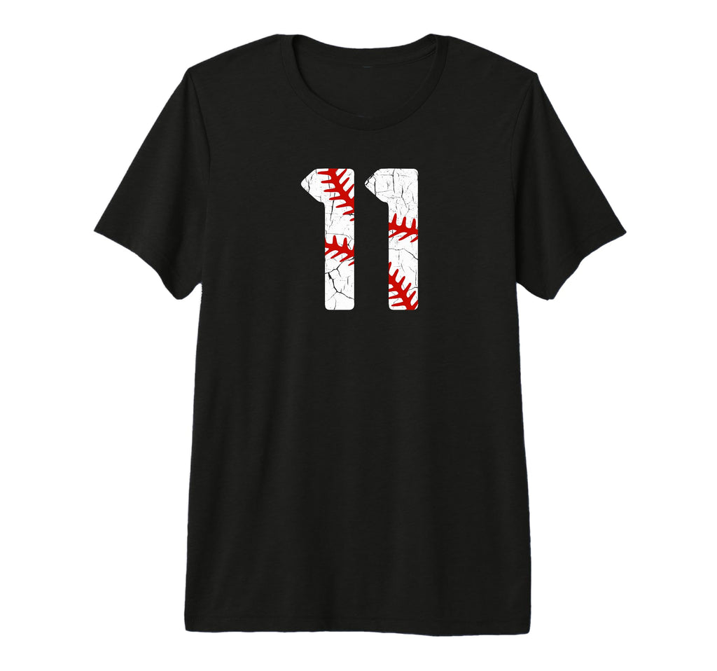 Baseball Player Jersey Number 11 11 T-Shirt - Unique Graphic Men Women - T-Shirt, Sweatshirt, Hoodie