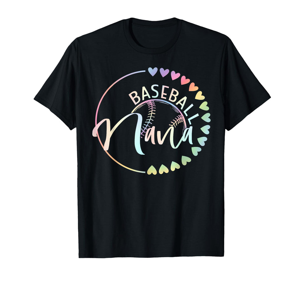 Baseball Nana Tie Dye Grandma Gigi T-Shirt - Custom Art Print Men Women - T-Shirt, Sweatshirt, Hoodie