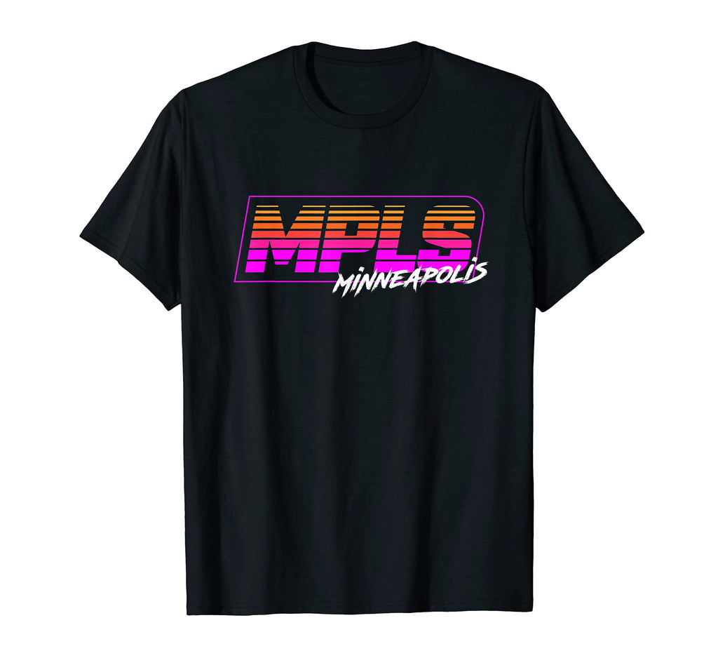Mpls Minneapolis 80S Box Stripes T-Shirt - Graphic Print for Adults - T-Shirt, Sweatshirt, Hoodie