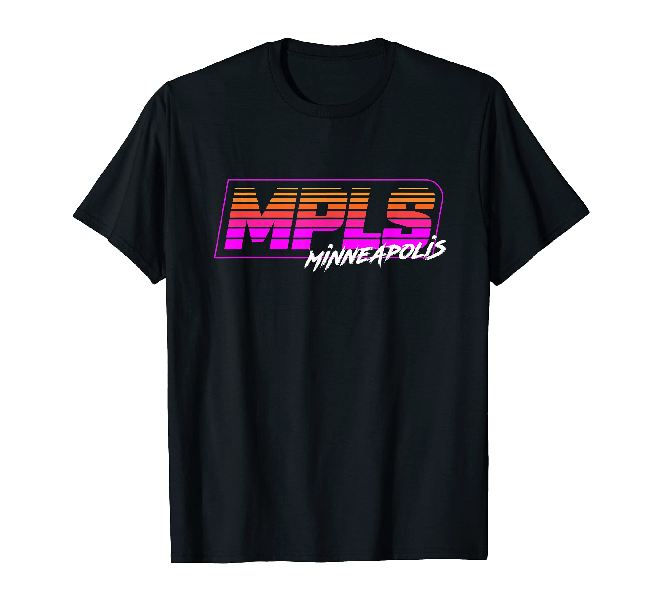 Mpls Minneapolis 80S Box Stripes T-Shirt - Graphic Print for Adults - T-Shirt, Sweatshirt, Hoodie
