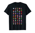 Flag 50 Countries Heart Peace Love T-Shirt - Graphic Print Men Women - T-Shirt, Sweatshirt, Hoodie