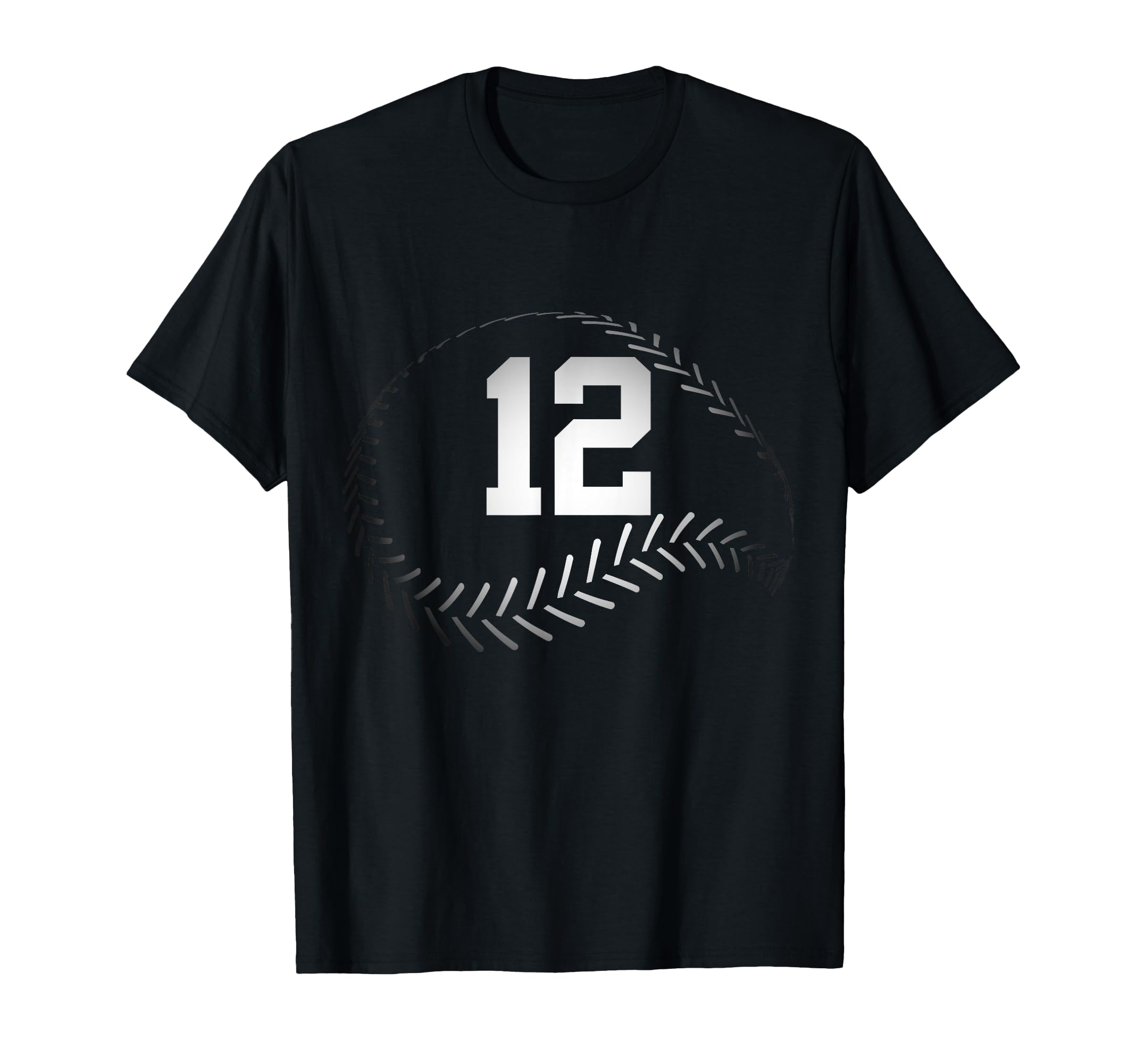 Number 12 Years Baseball 12Th T-Shirt - Aesthetic Graphic for Adults - T-Shirt, Sweatshirt, Hoodie