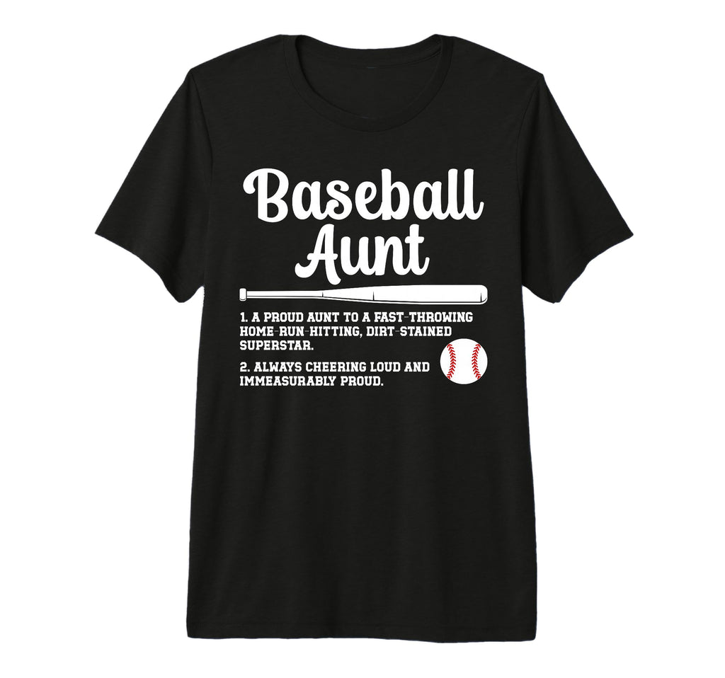 Baseball Aunt Baseball Player Auntie T-Shirt - Minimalist Print for Adults - T-Shirt, Sweatshirt, Hoodie