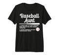 Baseball Aunt Baseball Player Auntie T-Shirt - Minimalist Print for Adults - T-Shirt, Sweatshirt, Hoodie