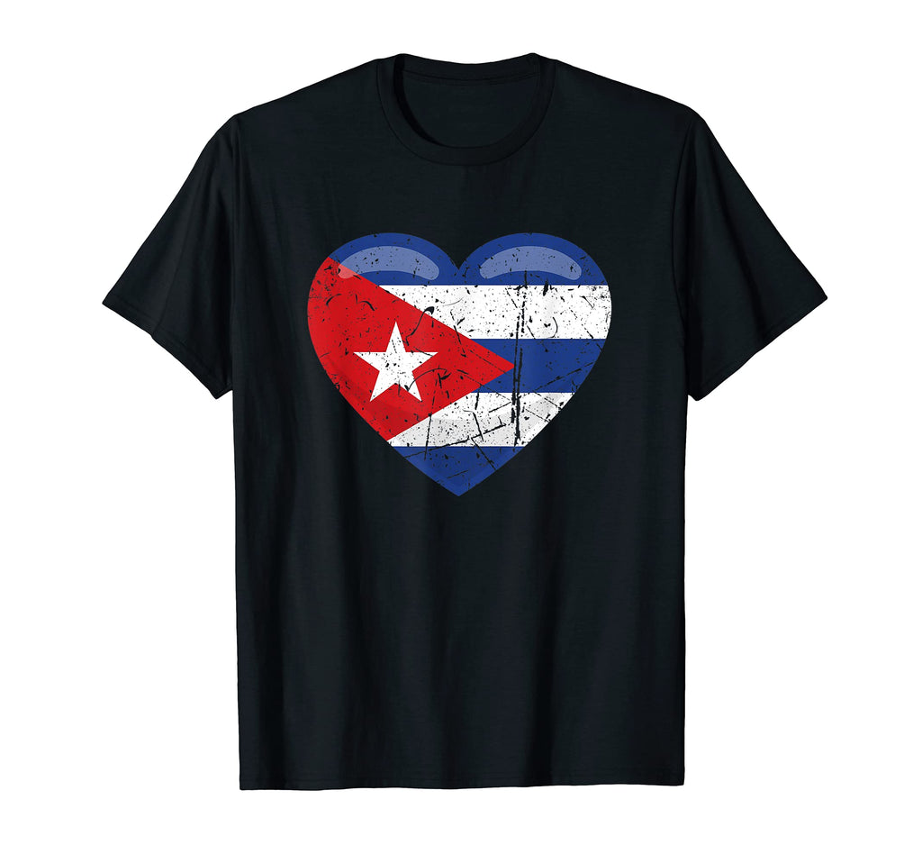 Cuban Flag Cuba Heart Proud Heritage T-Shirt - Casual Everyday Wear Unisex - T-Shirt, Sweatshirt, Hoodie