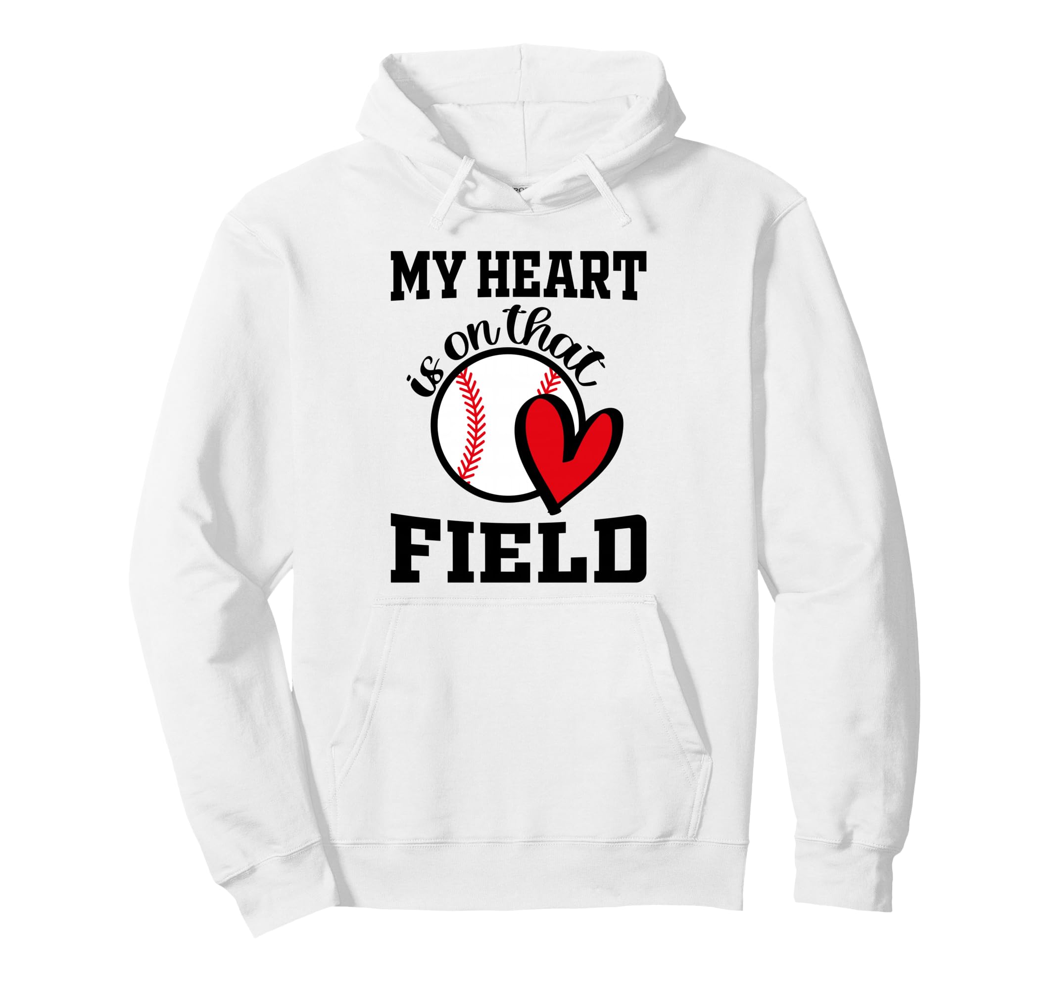 My Heart Is That Field Baseball Players Mom Hoodie - Unique Graphic Unisex - T-Shirt, Sweatshirt, Hoodie