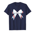 Baseball Bow Baseball Mom Mothers Day T-Shirt - Unique Graphic Unisex - T-Shirt, Sweatshirt, Hoodie