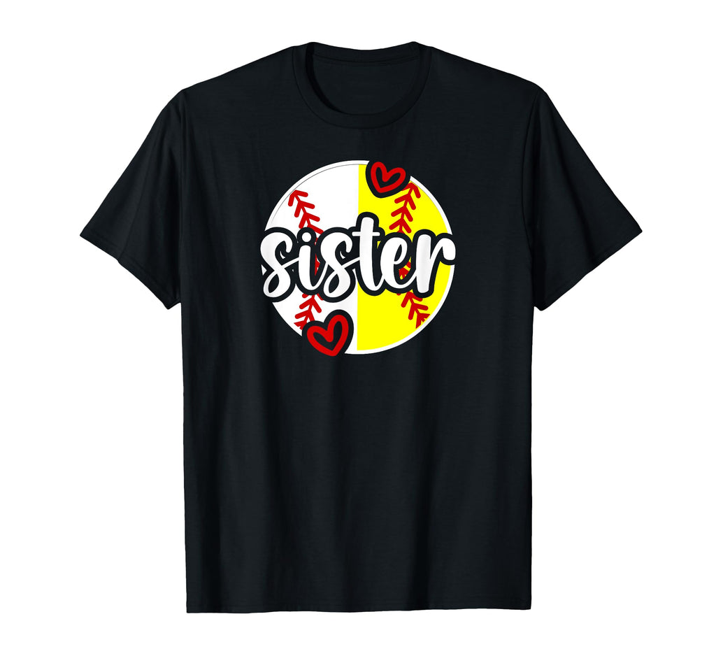Softball Baseball Sister Baseball T-Shirt - Minimalist Print Unisex - T-Shirt, Sweatshirt, Hoodie