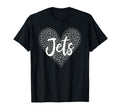 Jets Hauser Leopard Heart Pattern Hs T-Shirt - Novelty Apparel Men Women - T-Shirt, Sweatshirt, Hoodie