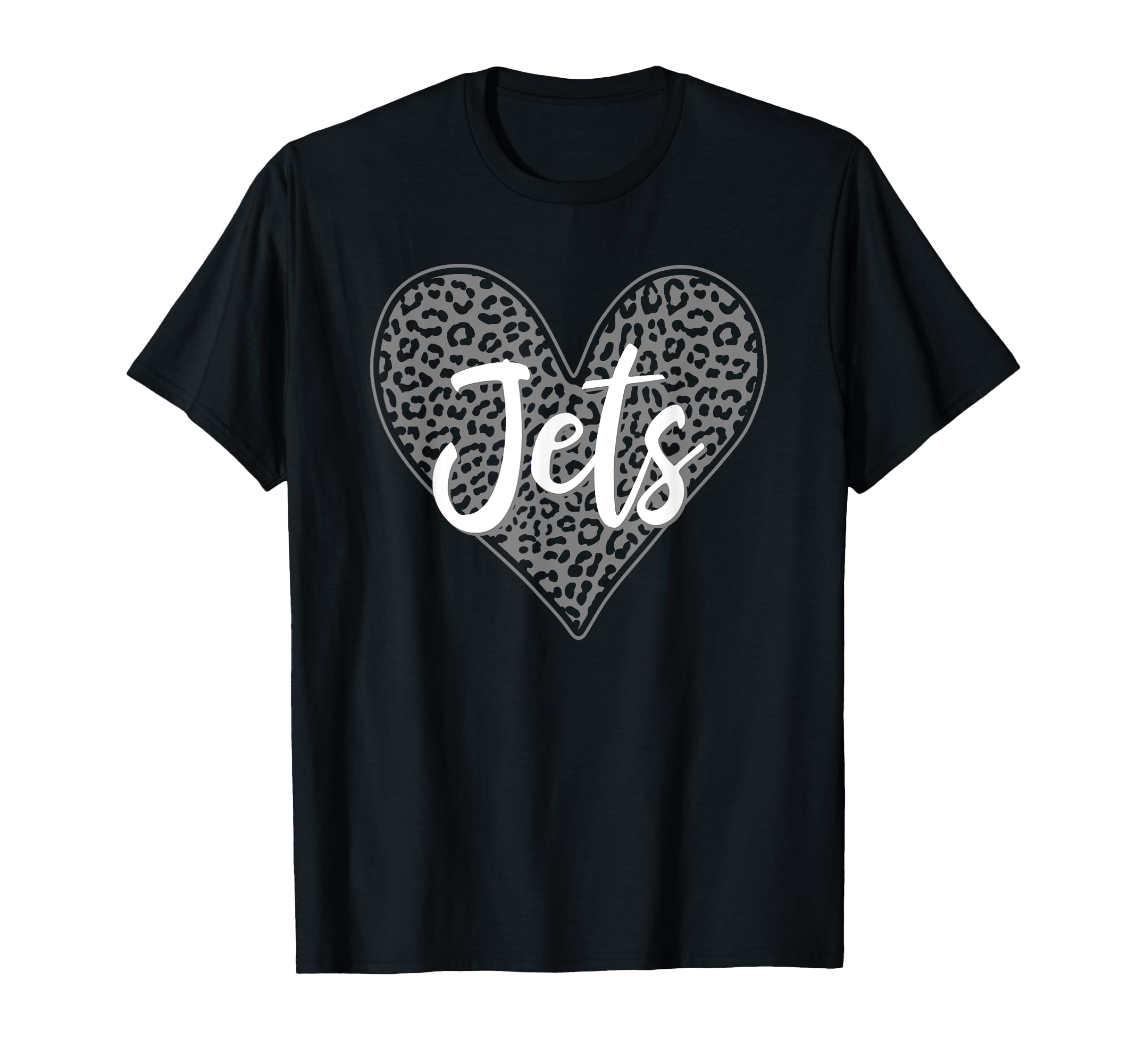 Jets Hauser Leopard Heart Pattern Hs T-Shirt - Novelty Apparel Men Women - T-Shirt, Sweatshirt, Hoodie