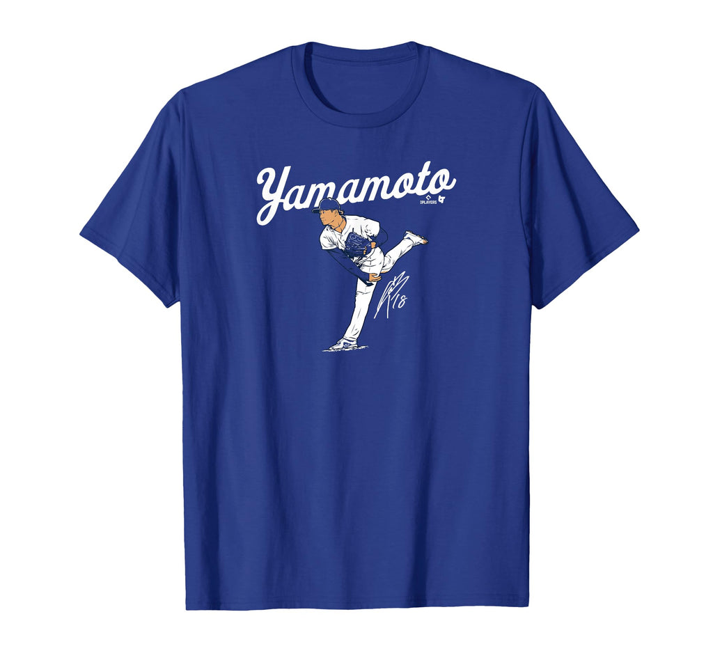 Yoshinobu Yamamoto Ace Pose Los Angeles T-Shirt - Novelty Apparel Unisex - T-Shirt, Sweatshirt, Hoodie