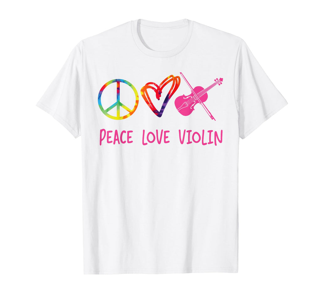 Violin Violinist Tie Dye Peace Love T-Shirt - Streetwear Style Unisex - T-Shirt, Sweatshirt, Hoodie
