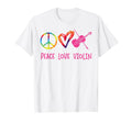 Violin Violinist Tie Dye Peace Love T-Shirt - Streetwear Style Unisex - T-Shirt, Sweatshirt, Hoodie