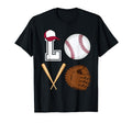 I Love Baseball Valentines Glove T-Shirt - Fun Novelty Design Men Women - T-Shirt, Sweatshirt, Hoodie