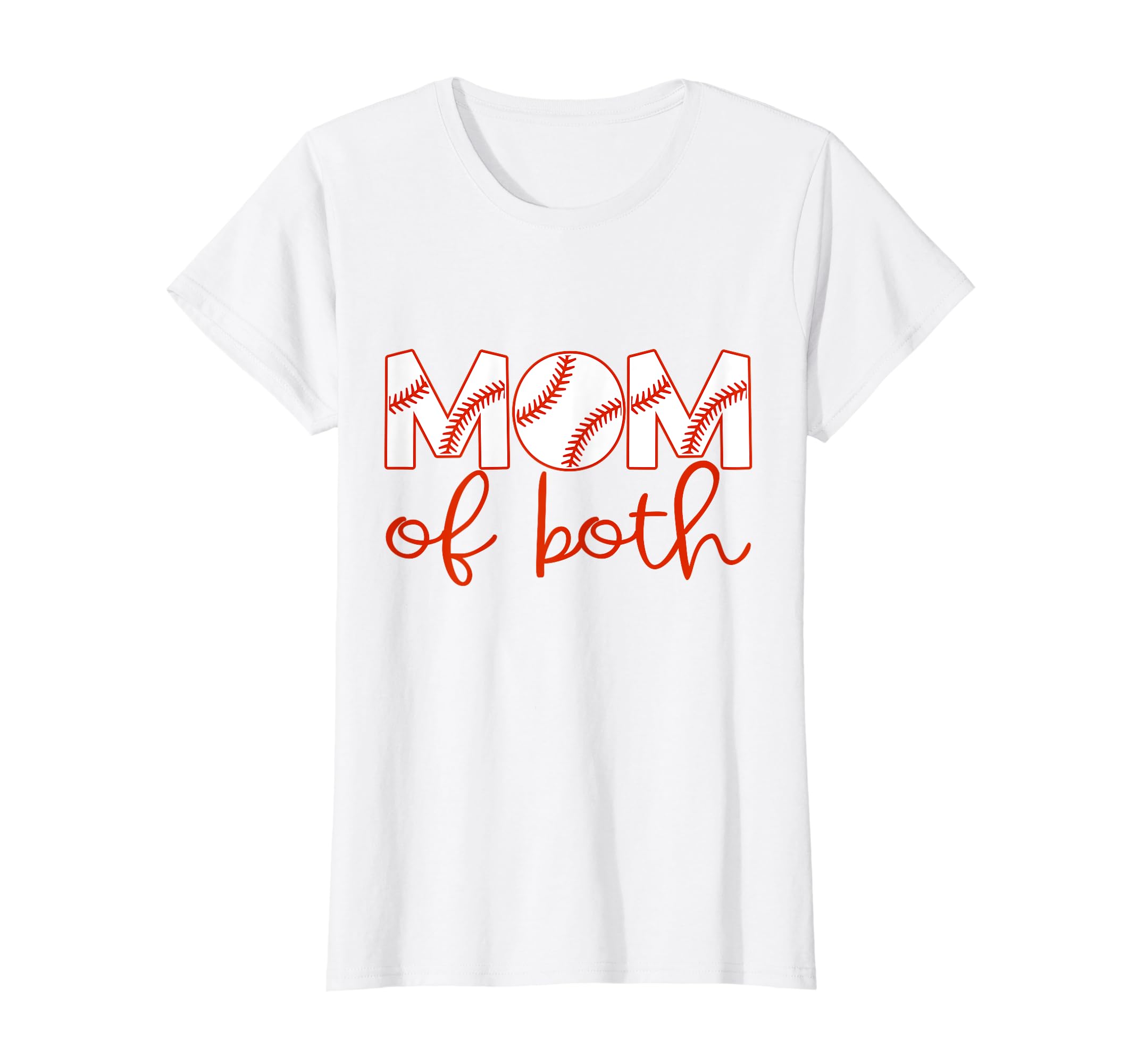 Womens Mom Both Softball Baseball Mama T-Shirt - Graphic Print Men Women - T-Shirt, Sweatshirt, Hoodie