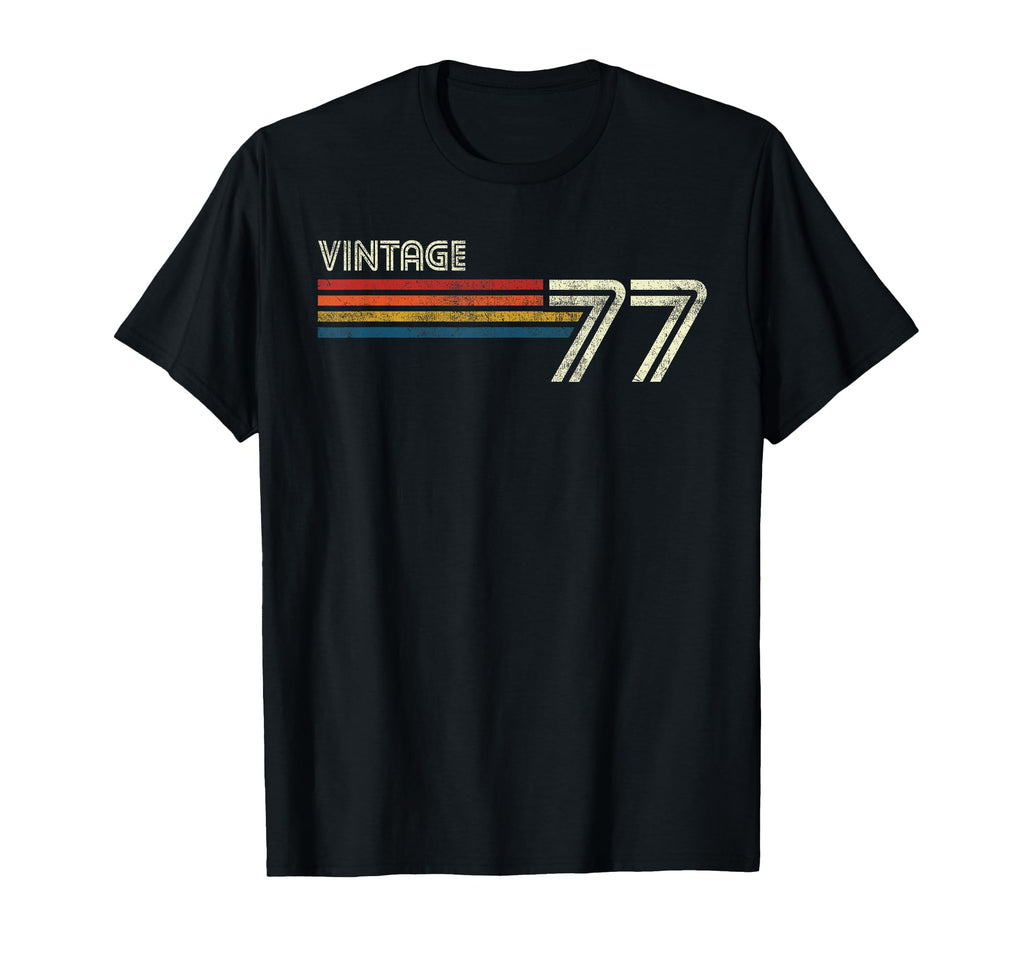 1977 Chest Stripe Birthday T-Shirt - Unique Graphic for Adults - T-Shirt, Sweatshirt, Hoodie