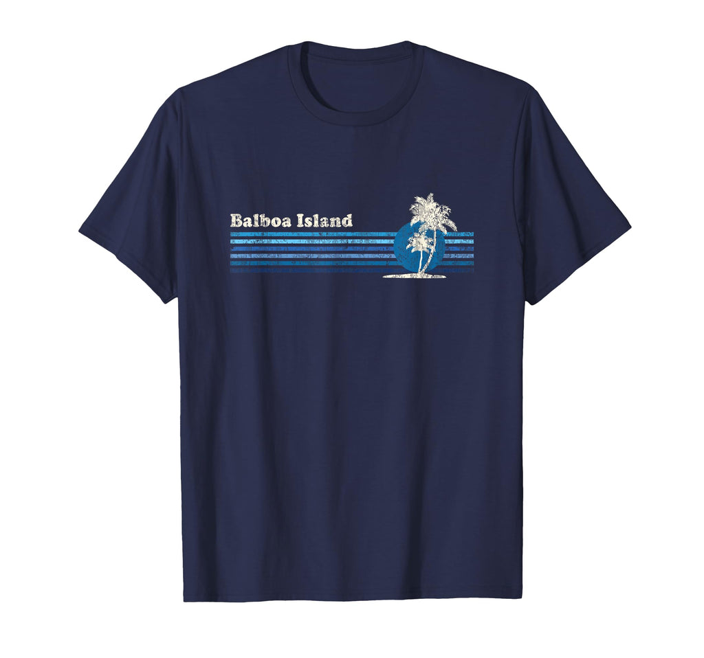 Balboa Island 80S Palm Trees Sunset T-Shirt - Trendy Graphic Men Women - T-Shirt, Sweatshirt, Hoodie