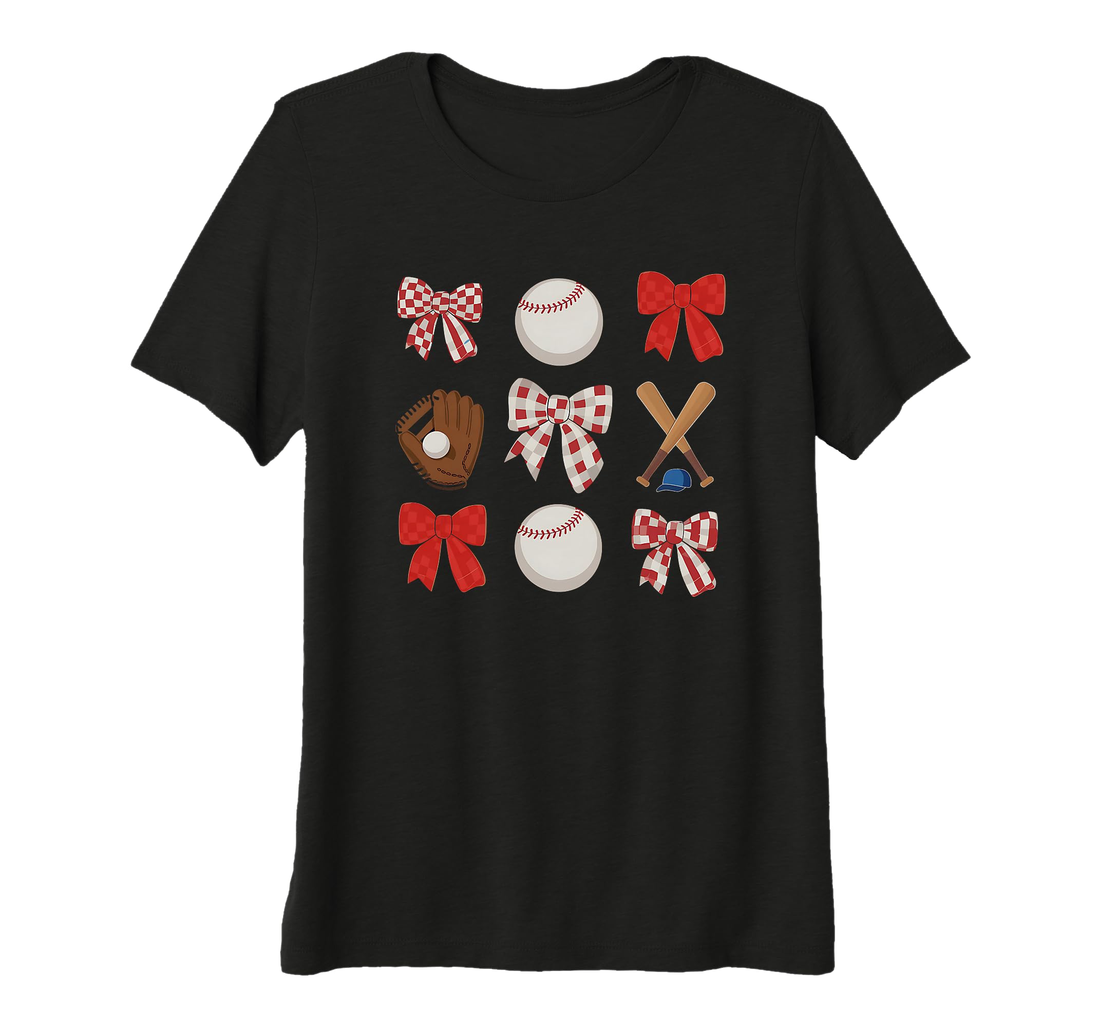 Baseball Mom Coquette Bow Mothers Day T-Shirt - Novelty Apparel Men Women - T-Shirt, Sweatshirt, Hoodie