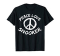 Billiard Table Pool Billiards Peace Love T-Shirt - Minimalist Print Unisex - T-Shirt, Sweatshirt, Hoodie