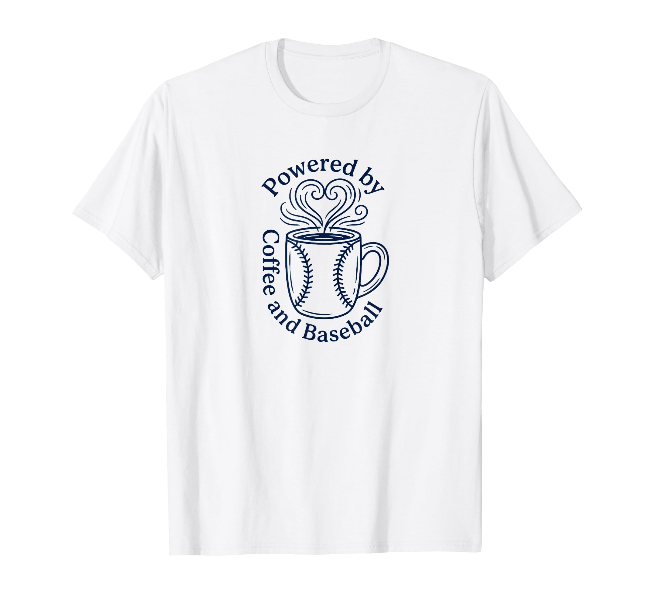 Powered Coffee And Baseball Fan T-Shirt - Fun Novelty Design Unisex - T-Shirt, Sweatshirt, Hoodie