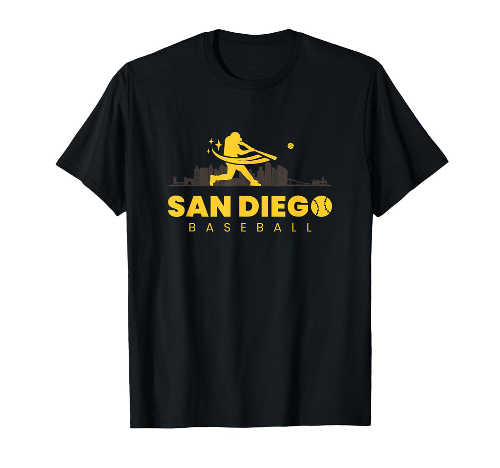 San Diego Baseball Minimalist Baseball T-Shirt - Unique Graphic Men Women - T-Shirt, Sweatshirt, Hoodie