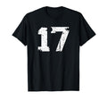 Number 17 Sport Torn Varsity Number T-Shirt - Minimalist Print for Adults - T-Shirt, Sweatshirt, Hoodie