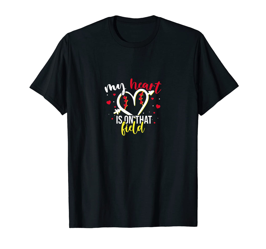 My Heart Is That Field Baseball Proud T-Shirt - Unique Graphic for Adults - T-Shirt, Sweatshirt, Hoodie