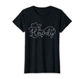 Howdy Cowgirl Minimal Rodeo Western T-Shirt - Graphic Print for Adults - T-Shirt, Sweatshirt, Hoodie