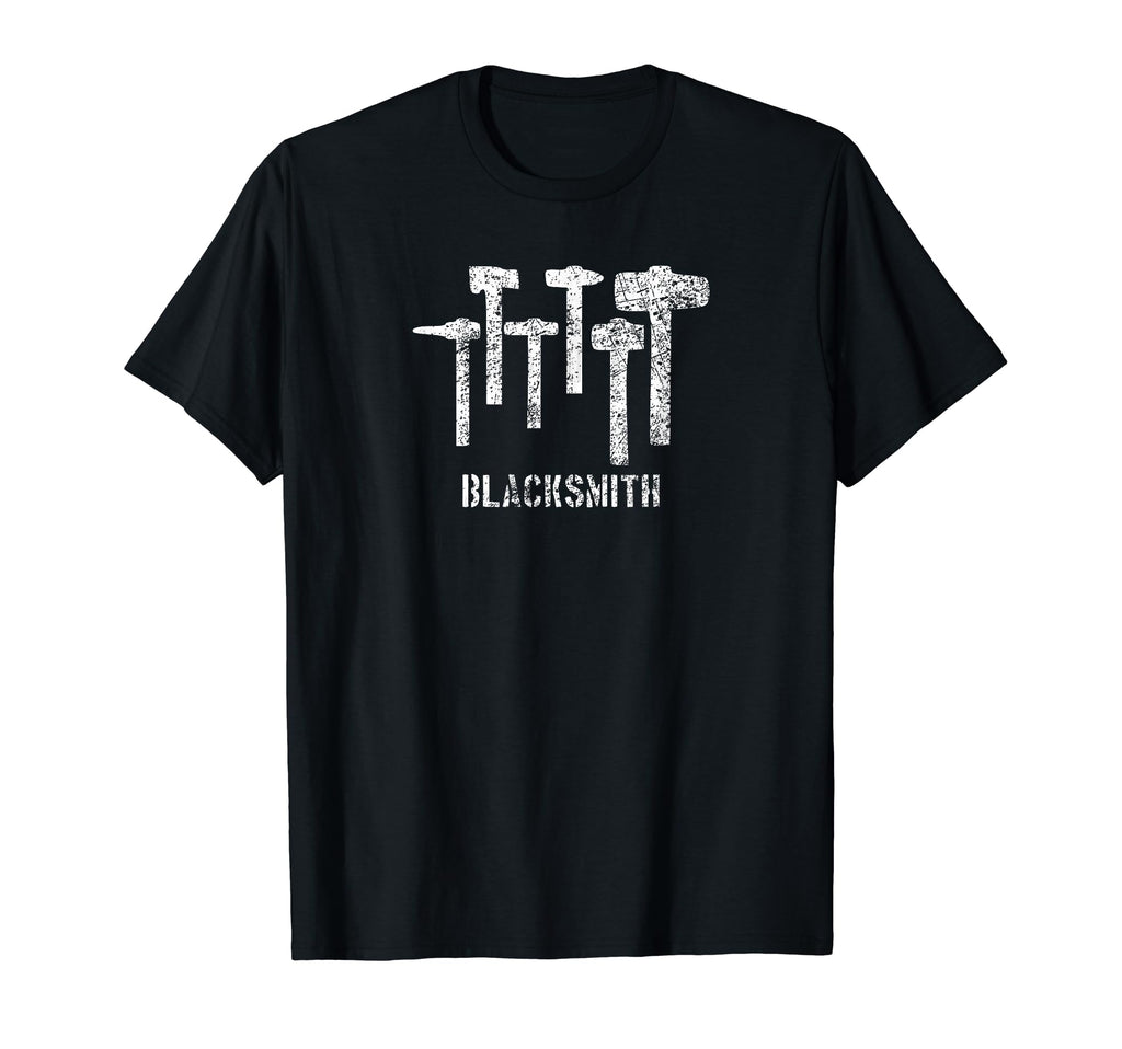 Distressed Blacksmith Hammer T-Shirt - Trendy Graphic Unisex - T-Shirt, Sweatshirt, Hoodie