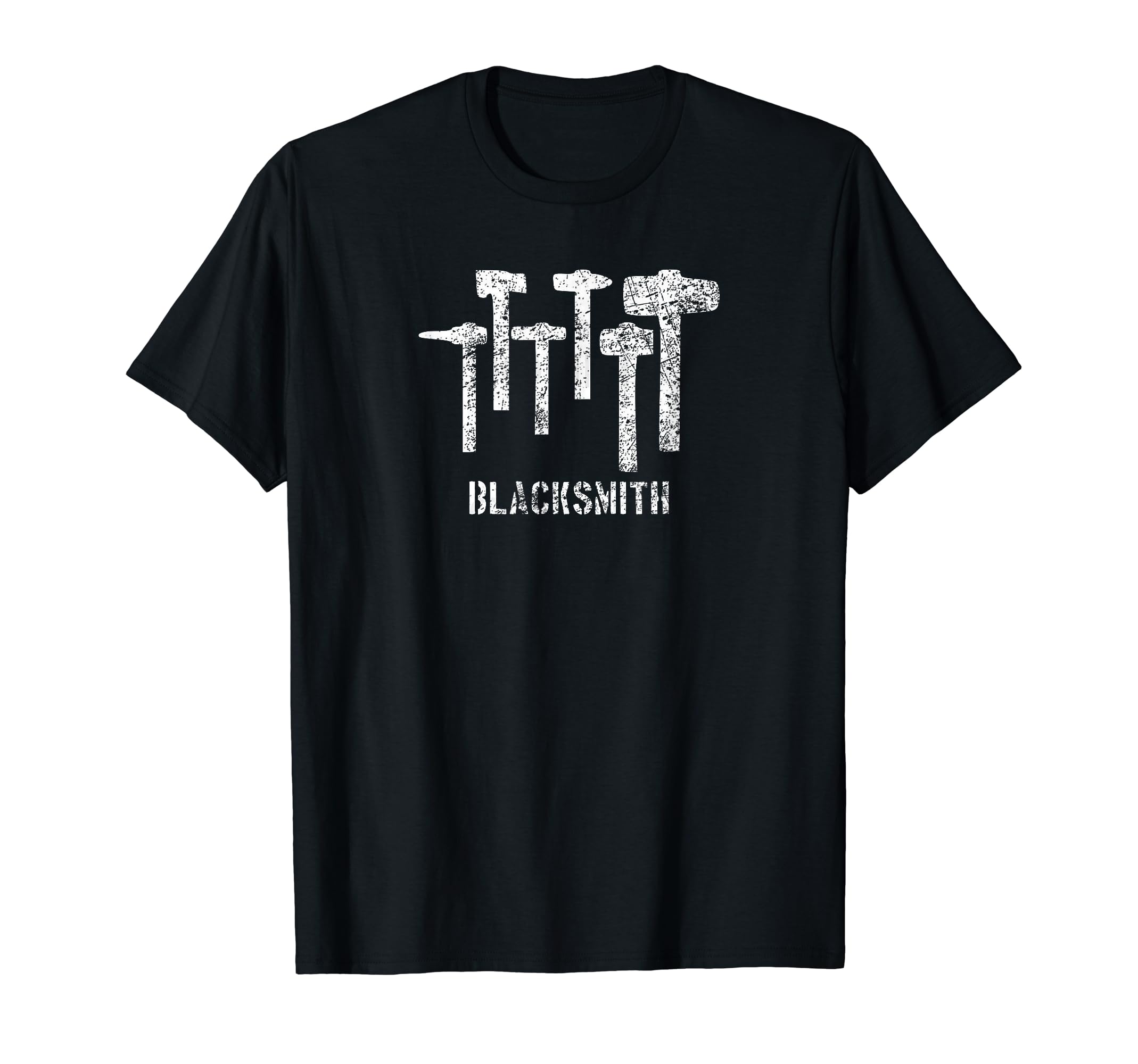 Distressed Blacksmith Hammer T-Shirt - Trendy Graphic Unisex - T-Shirt, Sweatshirt, Hoodie