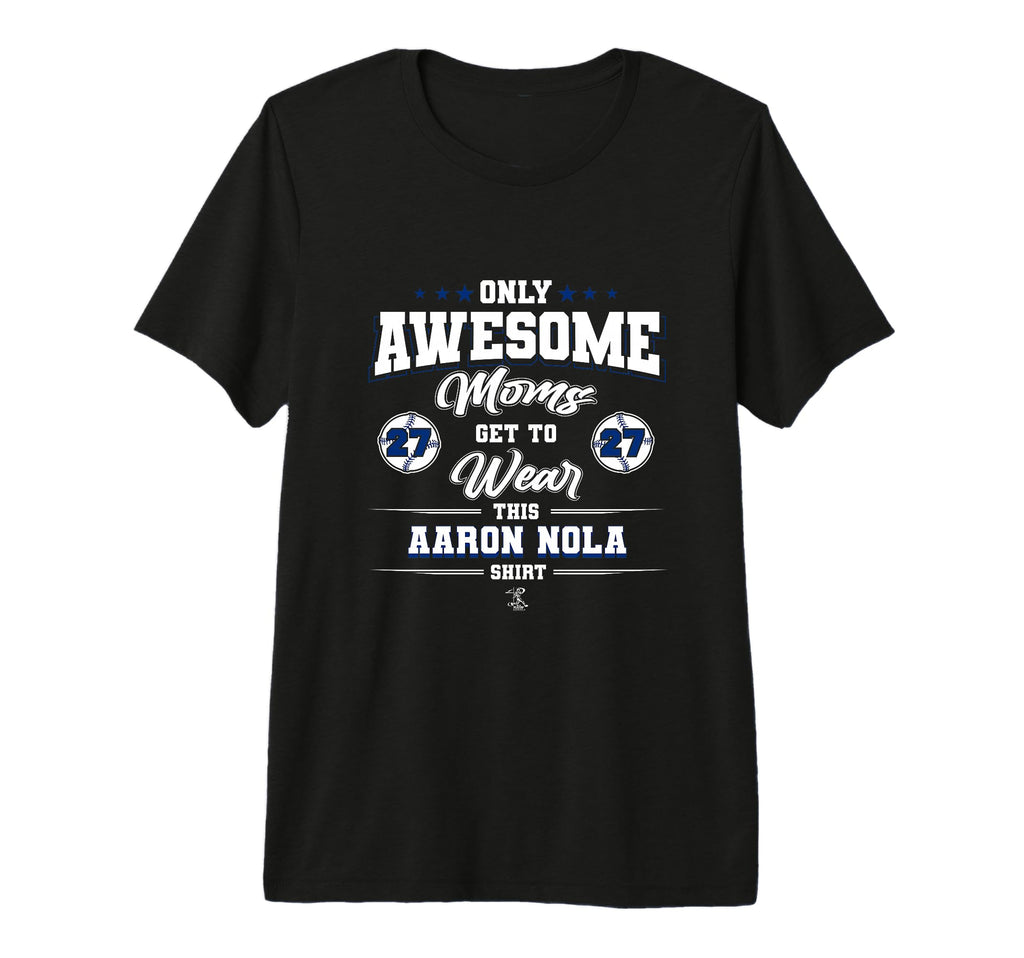 Aaron Nola Awesome Moms Tri Blend T-Shirt - Novelty Apparel Men Women - T-Shirt, Sweatshirt, Hoodie