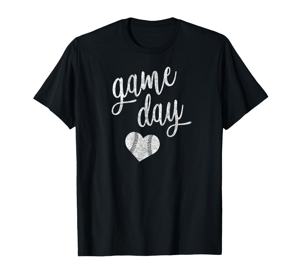Game Day Baseball Softball Mom Heart Gift T-Shirt - Custom Art Print Unisex - T-Shirt, Sweatshirt, Hoodie