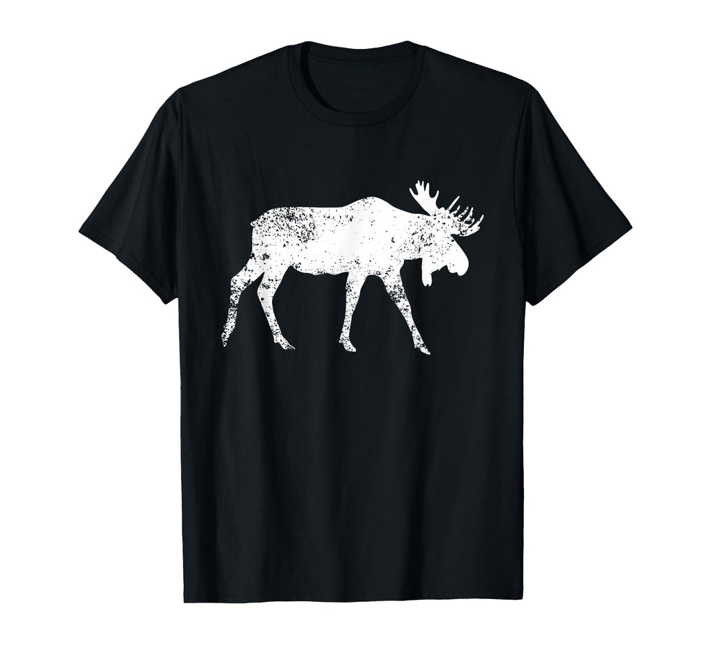 Distressed Moose Moose T-Shirt - Minimalist Print for Adults - T-Shirt, Sweatshirt, Hoodie