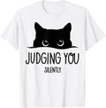 Funny Cat Judging You Silently - Adult & Kids T-Shirts, Sweatshirts & Hoodies apparel design preview 1