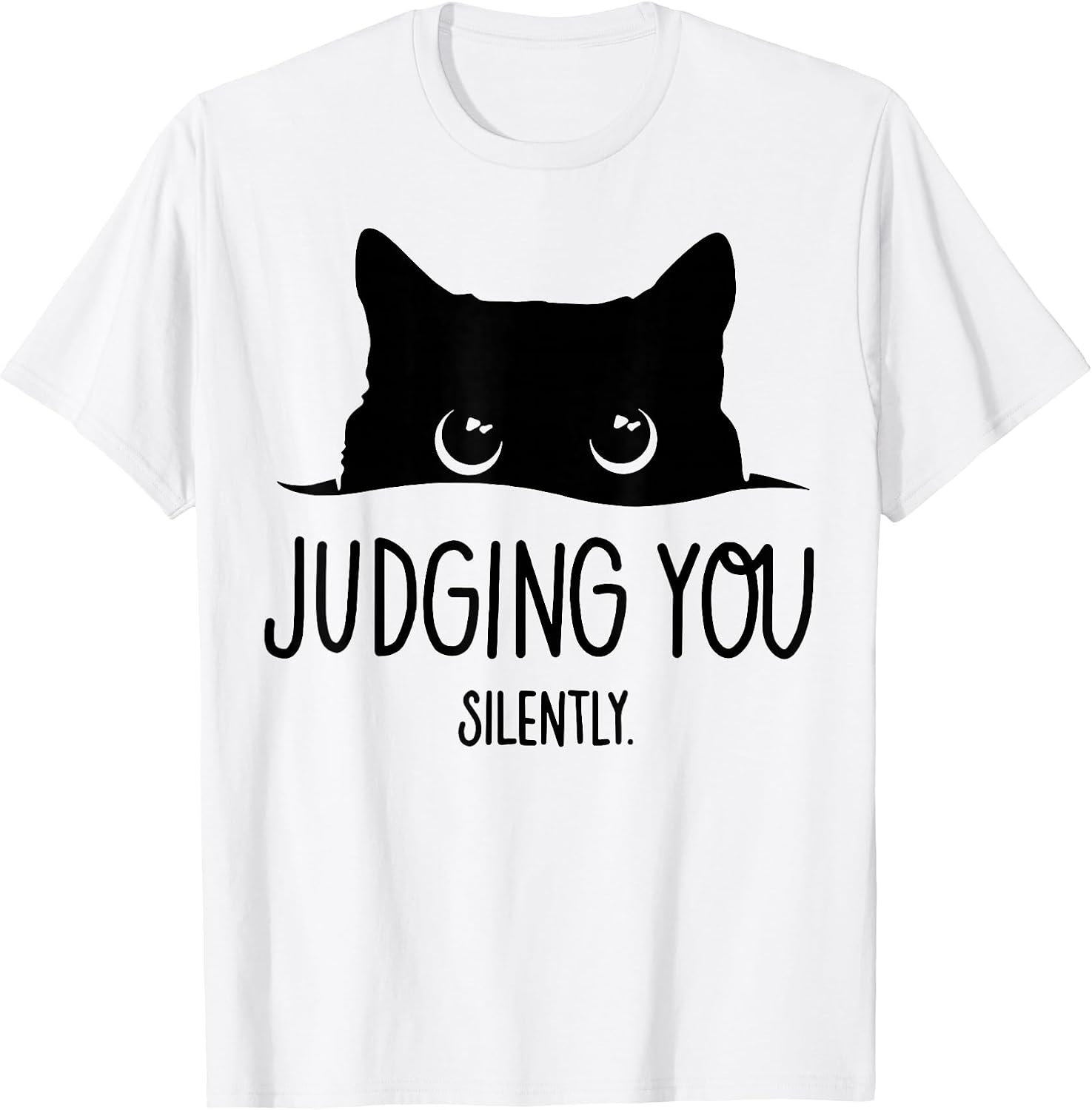 Funny Cat Judging You Silently - Adult & Kids T-Shirts, Sweatshirts & Hoodies apparel design preview 1