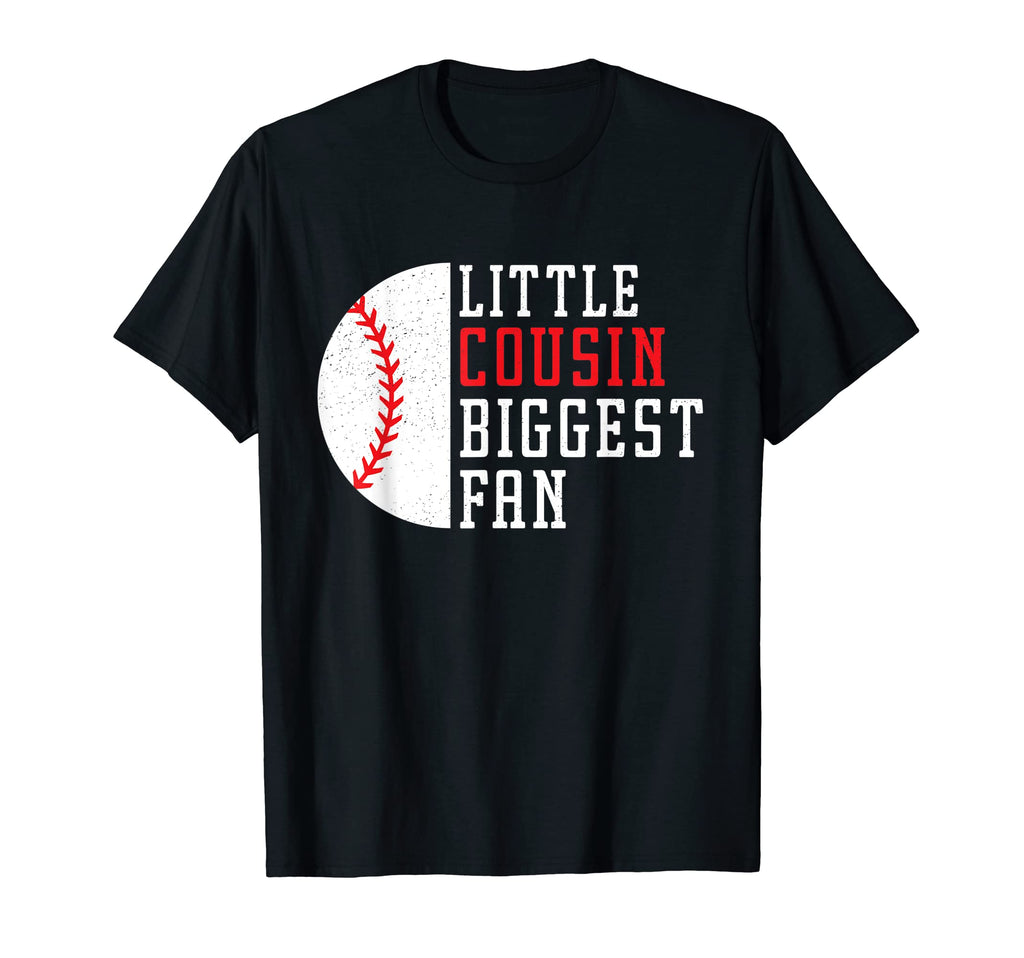 Little Cousin Biggest Fan Baseball T-Shirt - Unique Graphic Men Women - T-Shirt, Sweatshirt, Hoodie