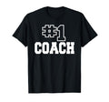 Number One Coach No 1 Manager Sports T-Shirt - Custom Art Print for Adults - T-Shirt, Sweatshirt, Hoodie
