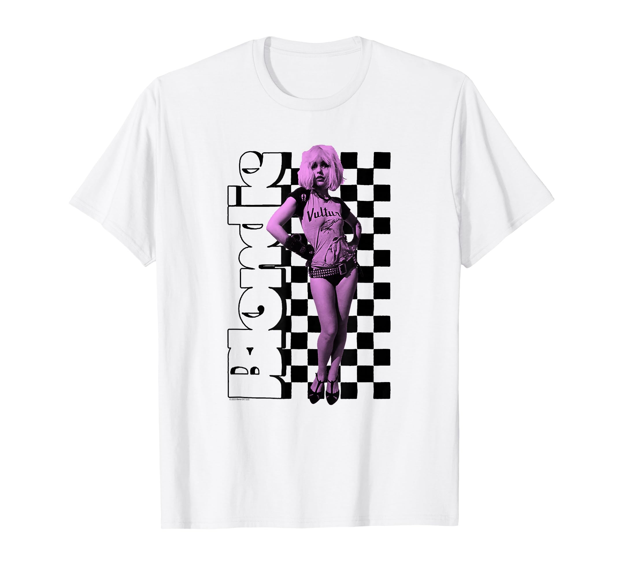 Blondie Checkerboard Portrait Band T-Shirt - Unique Graphic for Adults - T-Shirt, Sweatshirt, Hoodie